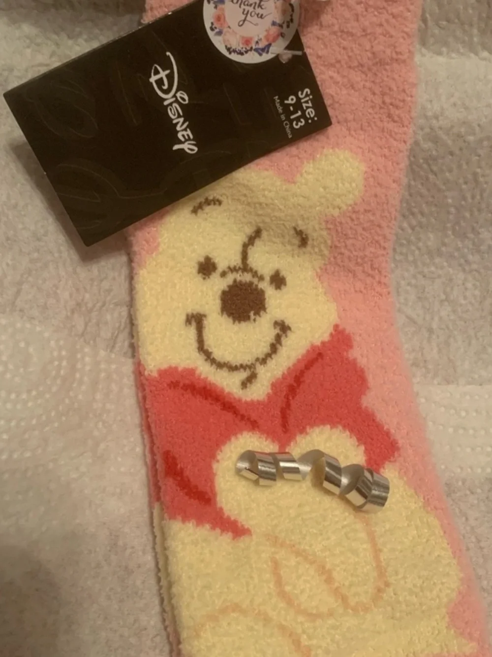 Disney Winnie the Pooh Red and Yellow Socks NEW